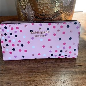 Kate Spade Wallet - Pink/Black/Glitter